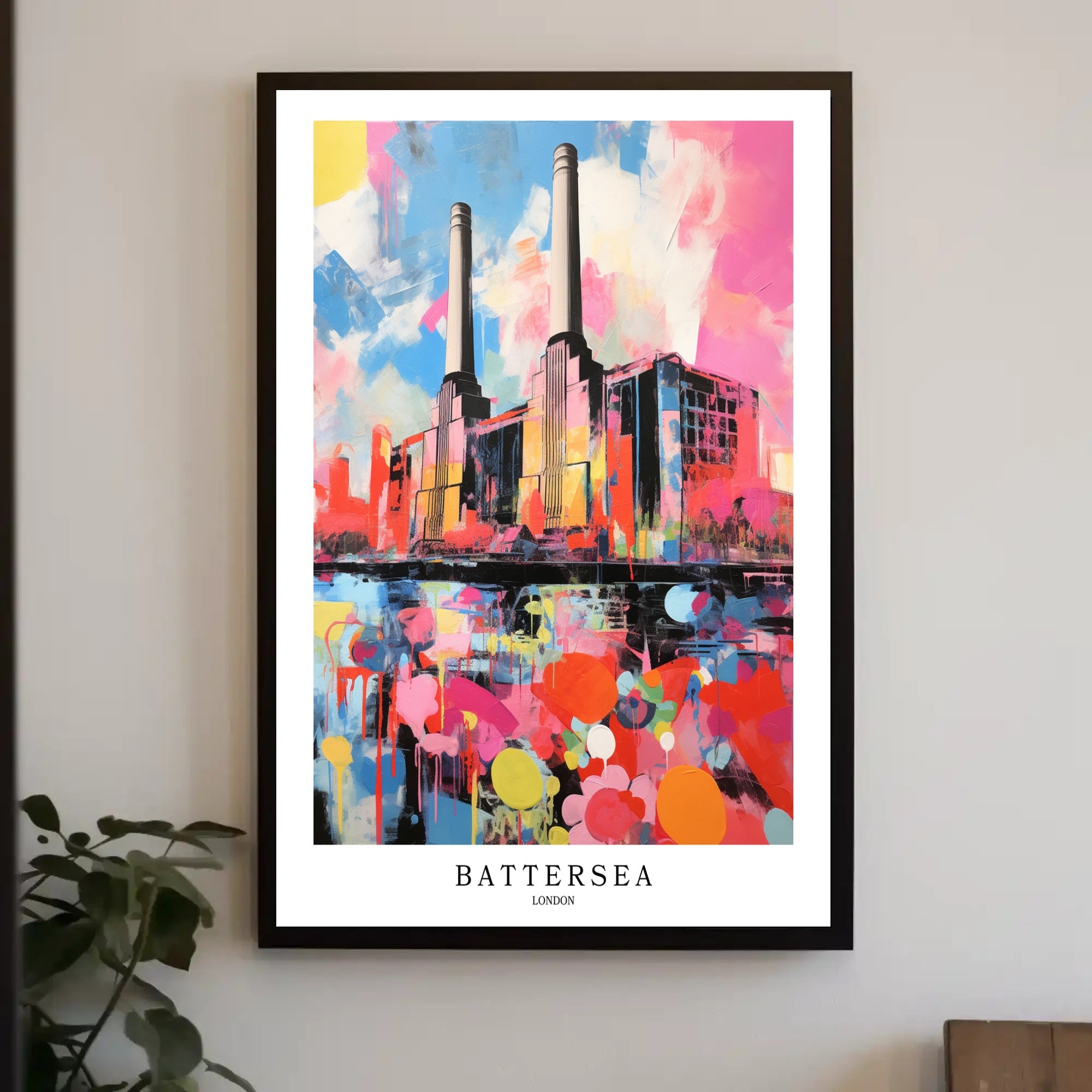 Battersea Power Station Urban Abstract Cityscape Poster PosterGoat