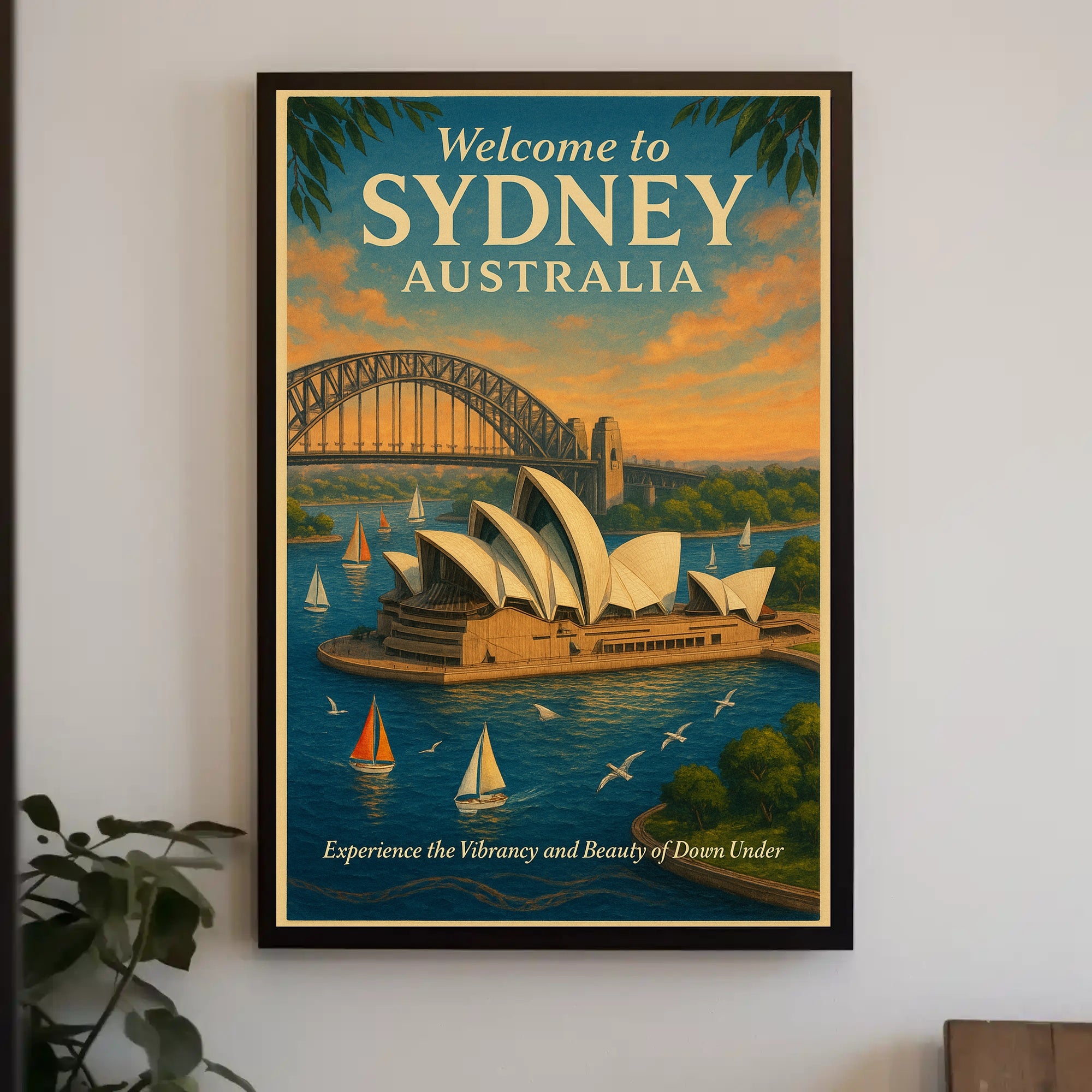 Sydney Vintage Travel Poster Wall Art Print