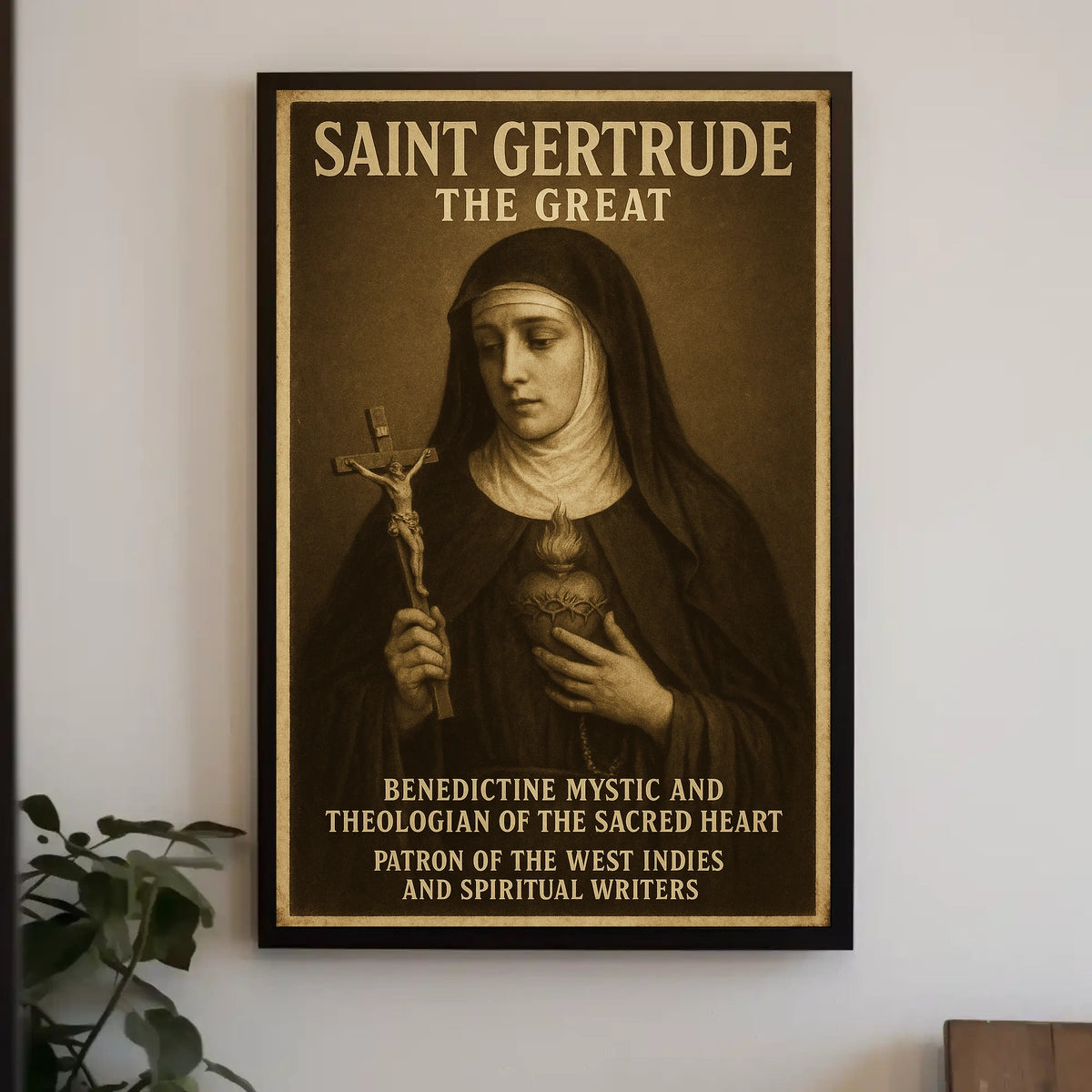 Saint Gertrude The Great Poster
