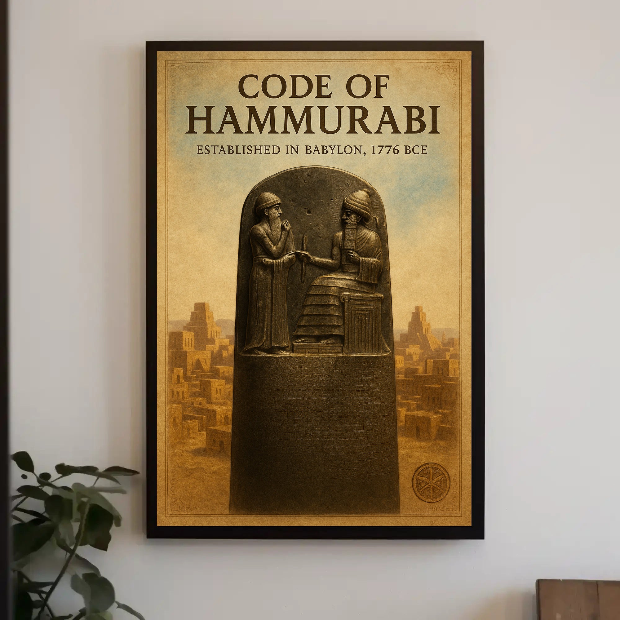 Code of Hammurabi Wall Art Print Decor PosterGoat
