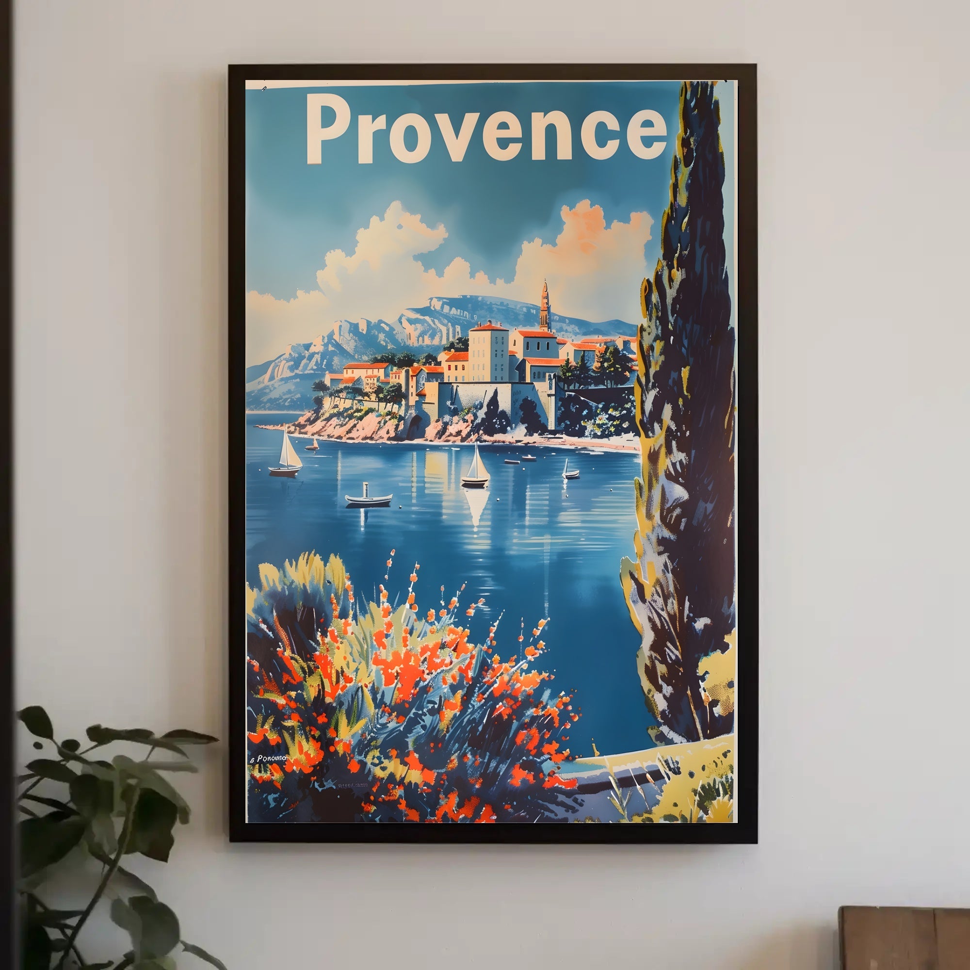 Scenic Provence Escape Vintage Travel Poster