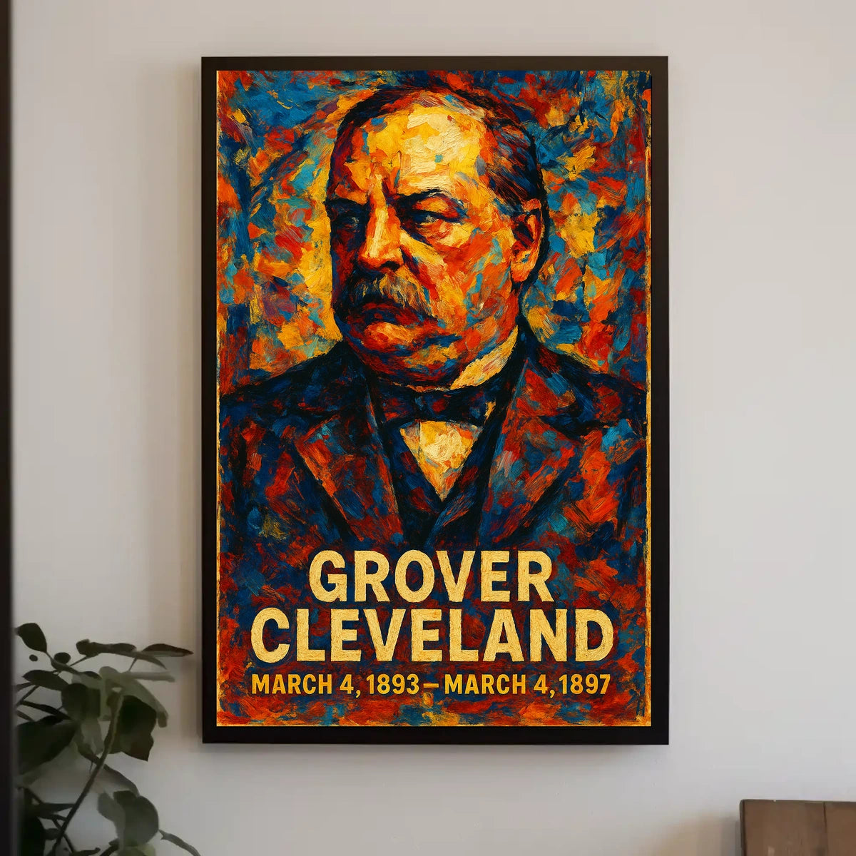 Grover Cleveland 24th President of the United States Glitch Hop Art Poster