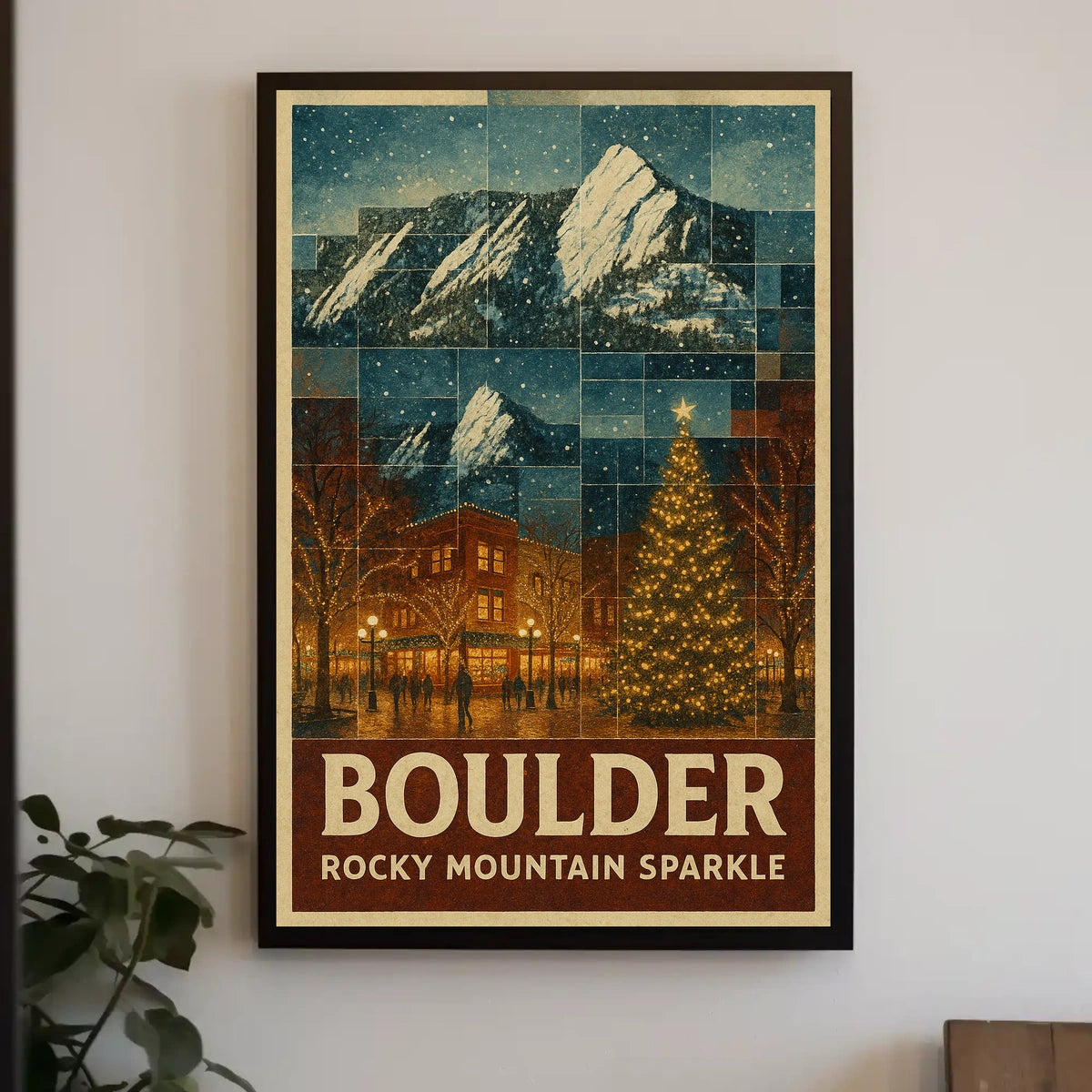 Boulder Rocky Mountain Sparkle Poster