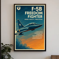 F-5B Freedom Fighter Jet Military Recruitment Poster