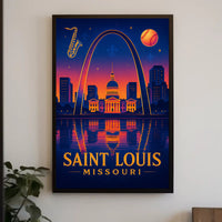 St. Louis Skyline at Dusk Poster