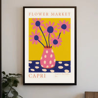 Flower Market Capri Poster