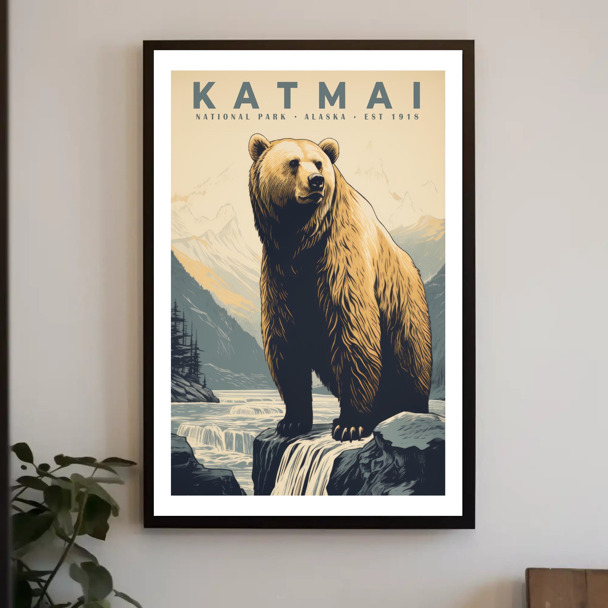 Katmai National Park Vintage Poster Wall Art Print