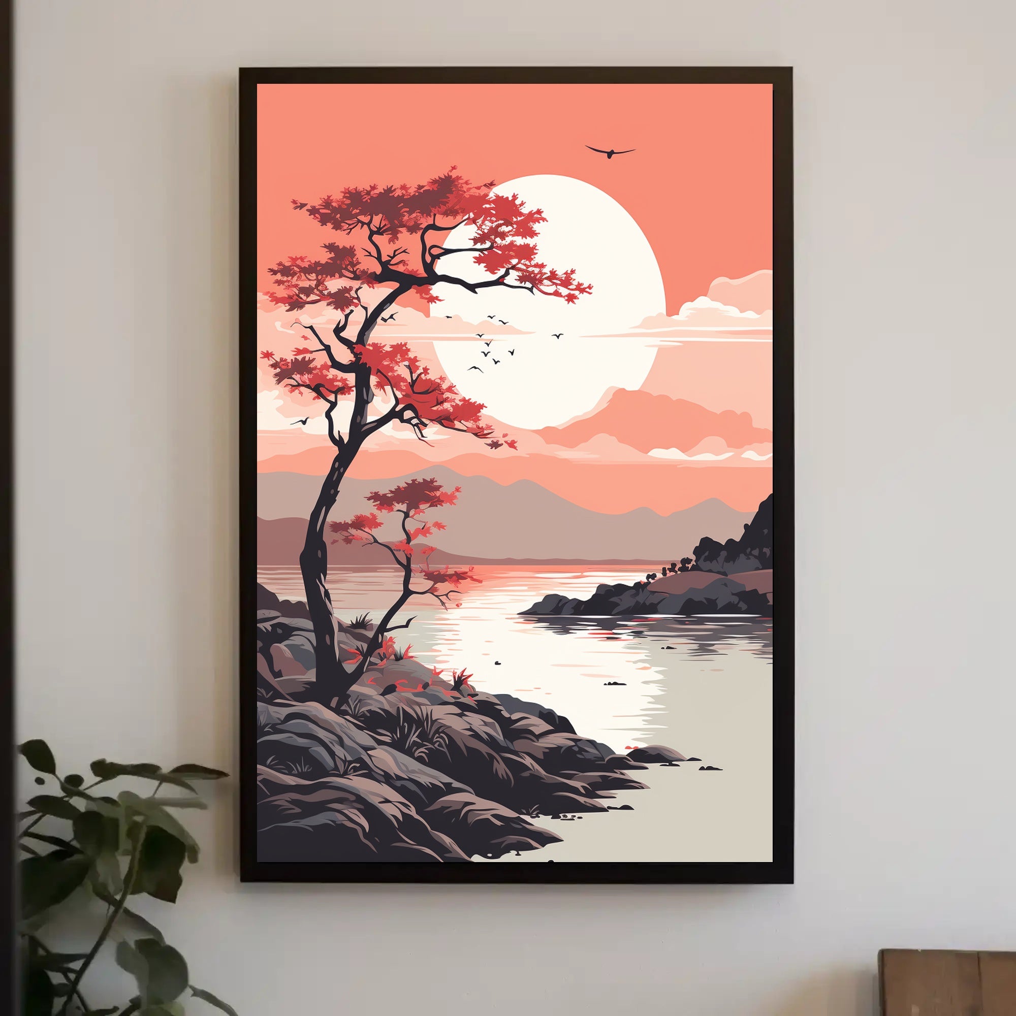 Tranquil Sunset Landscape Poster