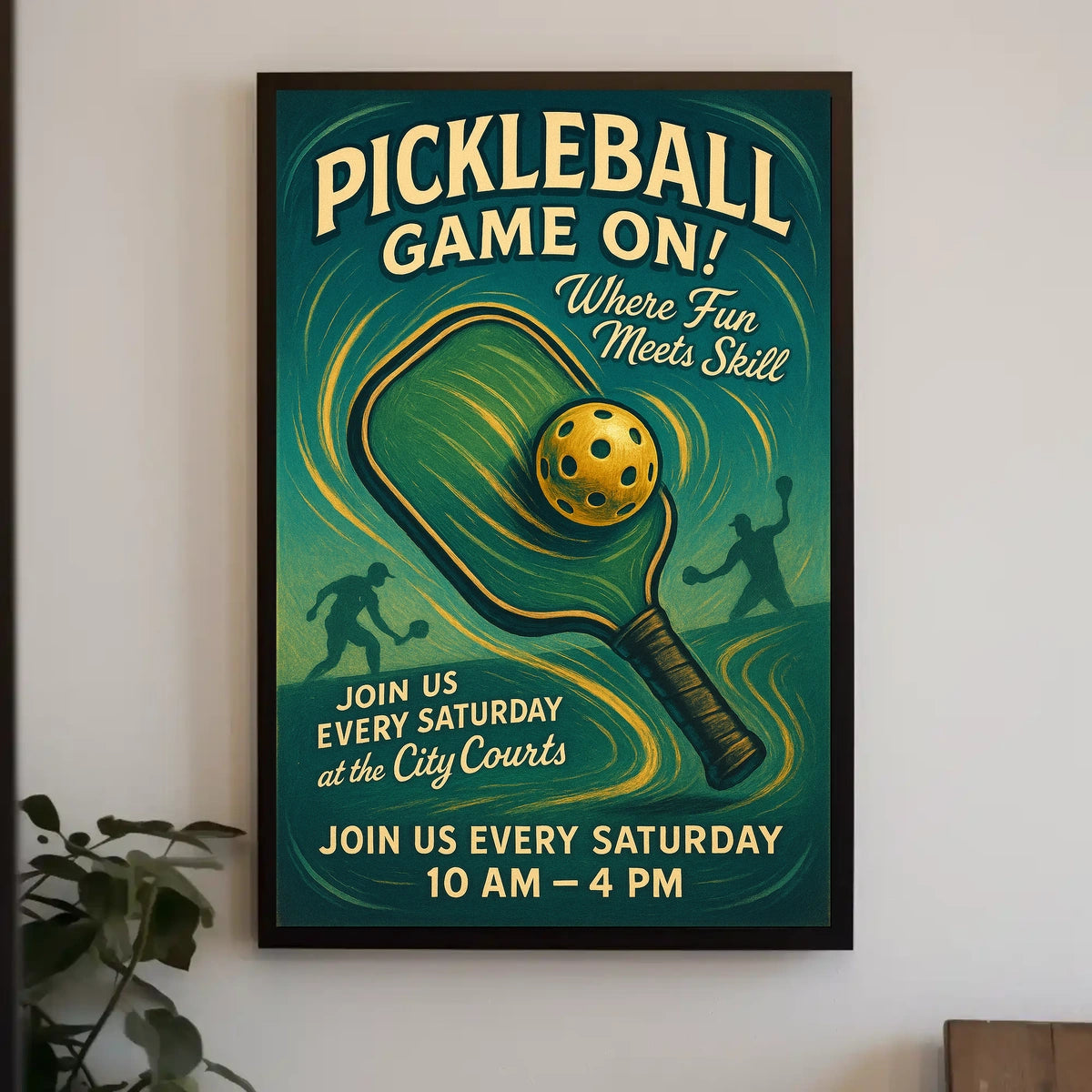 Pickleball Game On Poster