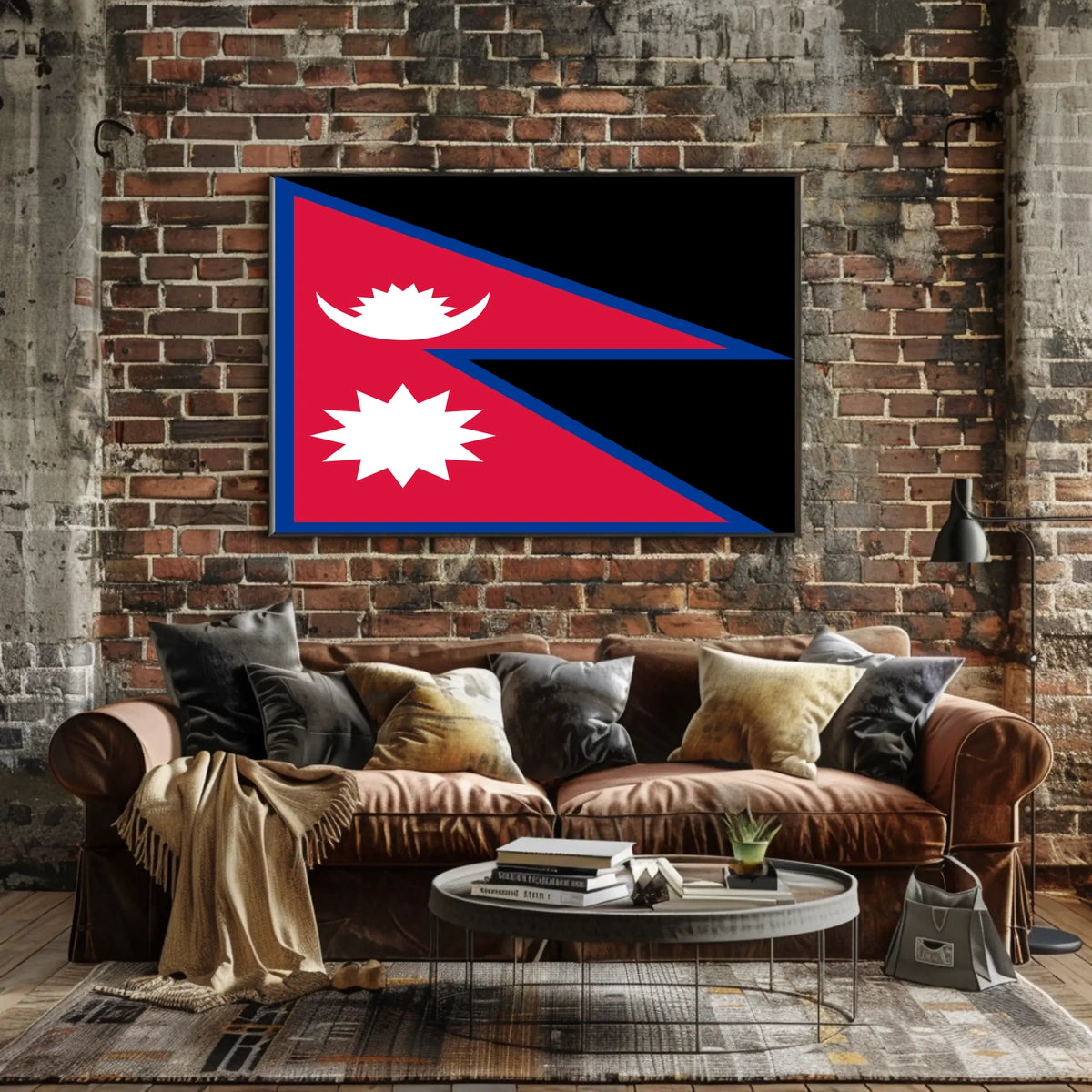 Nepal Flag Poster