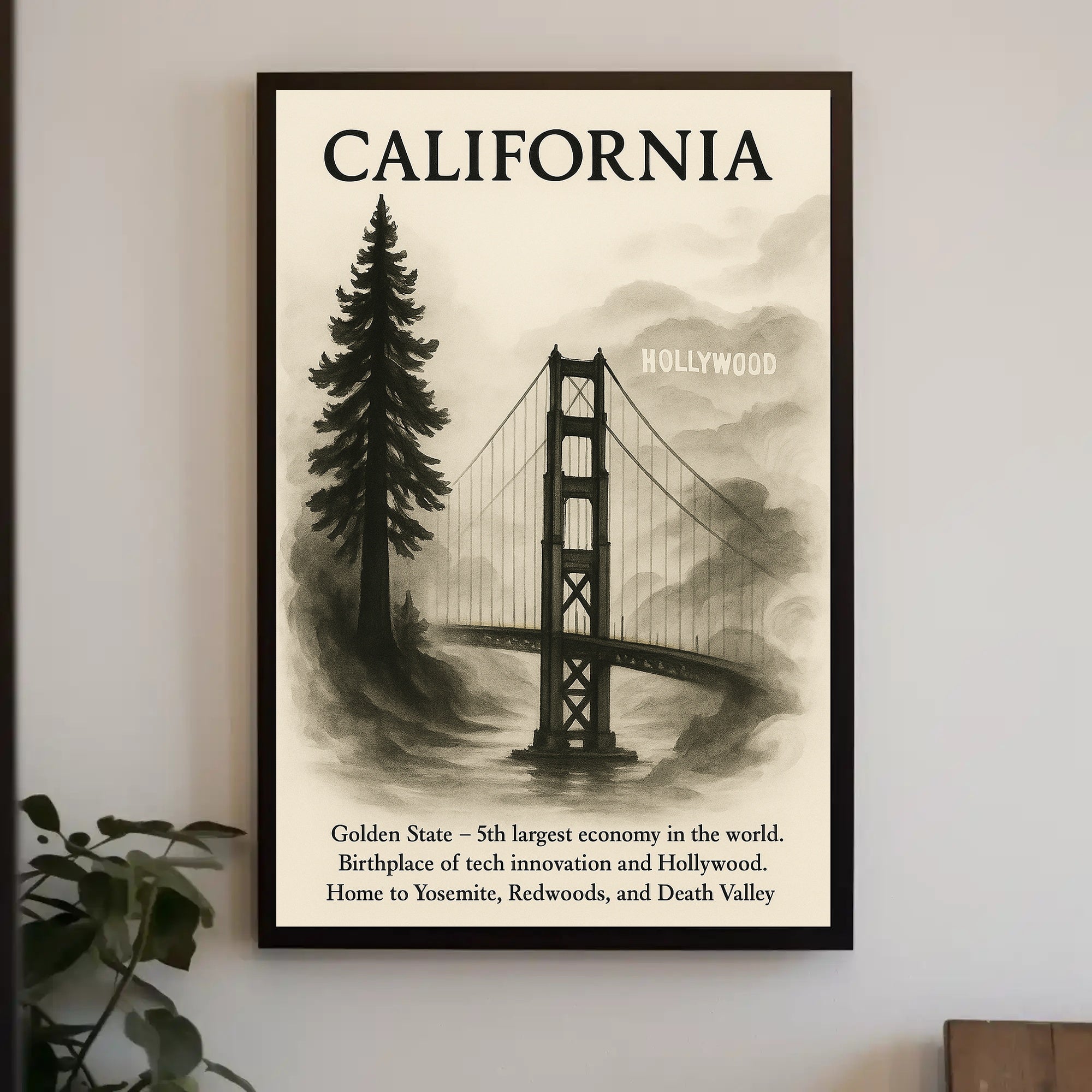 California The Golden State Poster PosterGoat