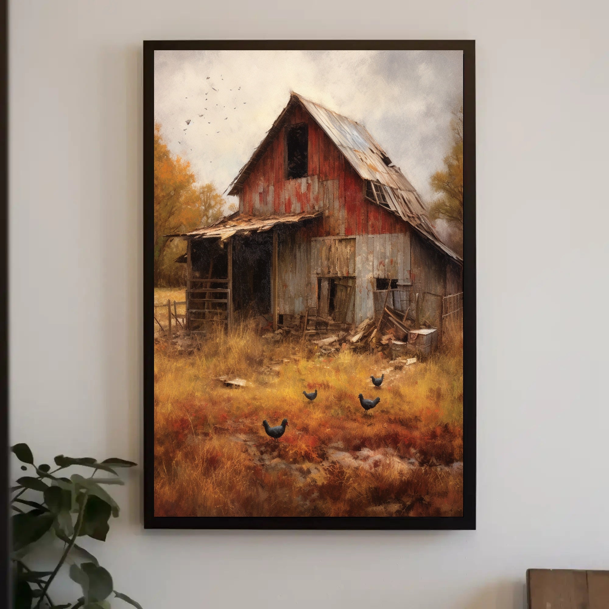 Abandoned Barnyard Travel Poster Art Print Decor