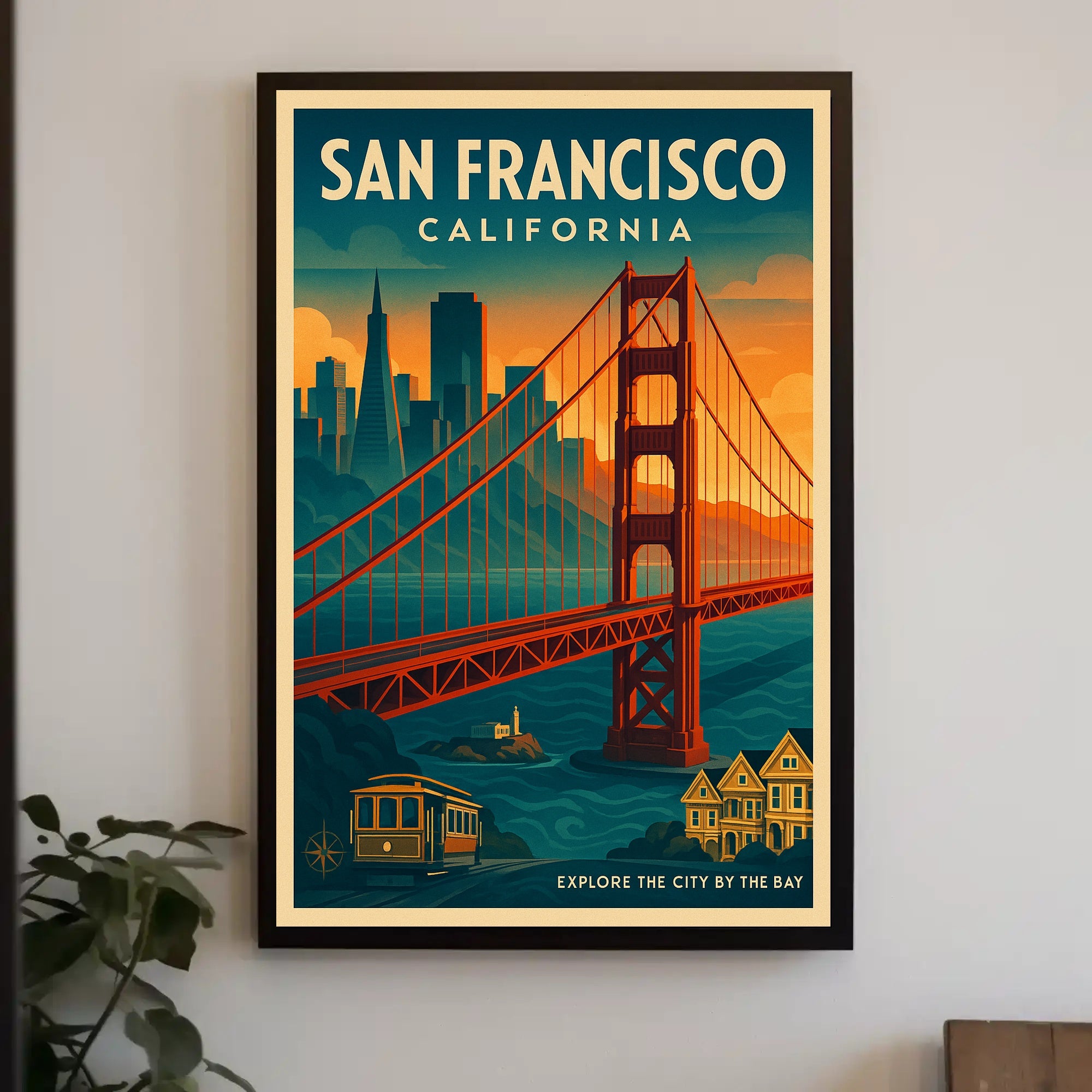San Francisco Vintage Travel Poster Wall Art