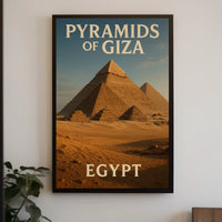 Egyptian Pyramids Historical Travel Photorealism Poster