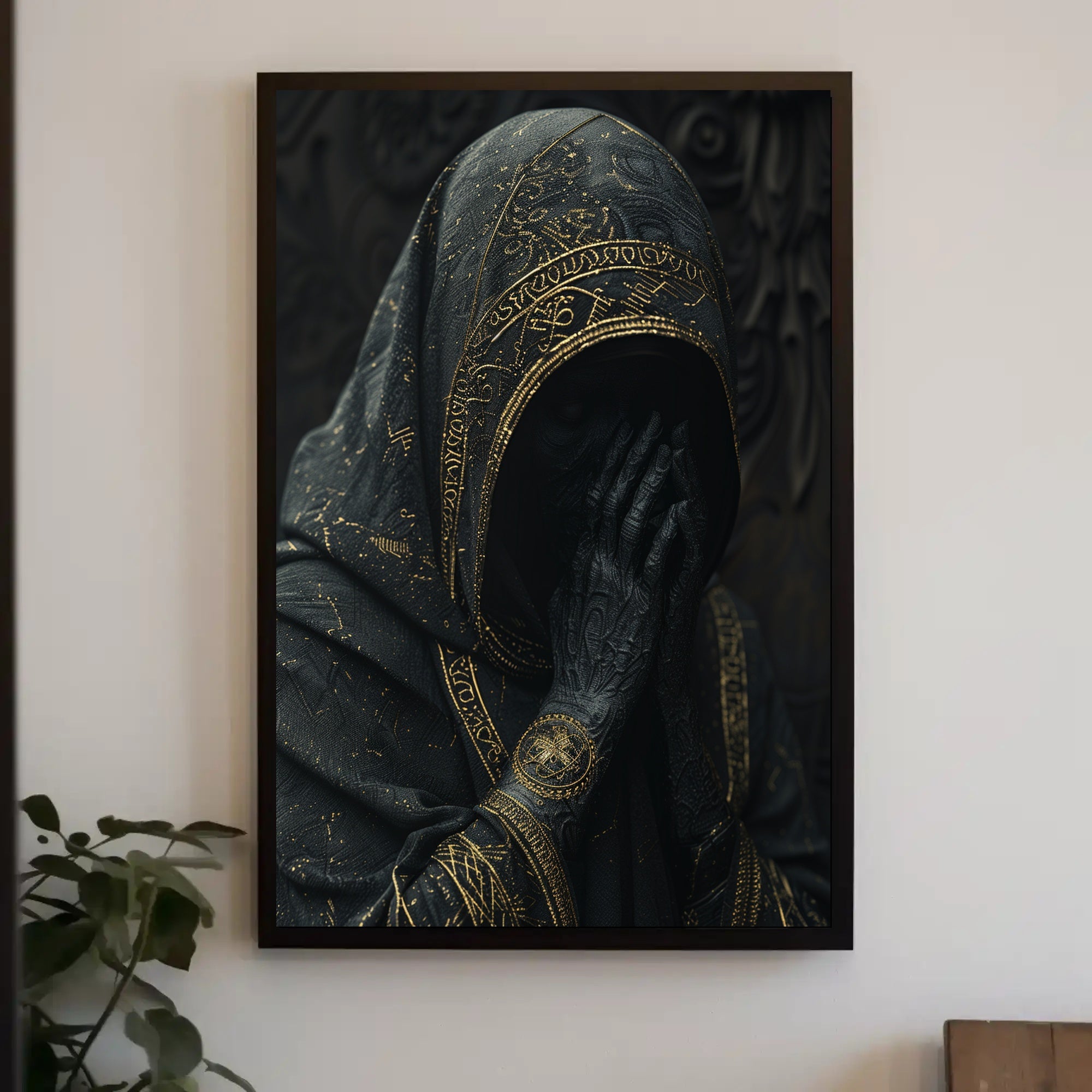 Mystical Dark Robe Fantasy Art Poster Print PosterGoat