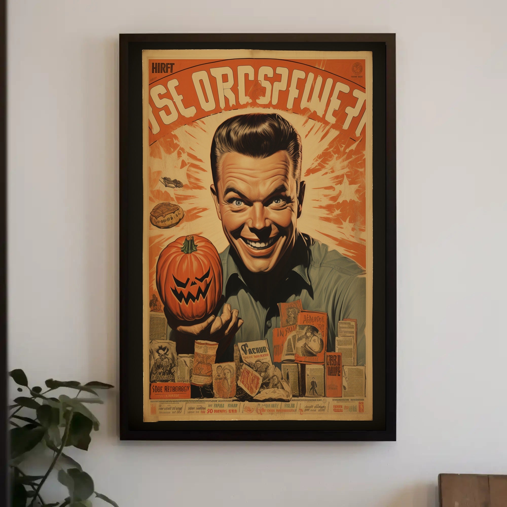 Retro Halloween Cheer Retro Poster
