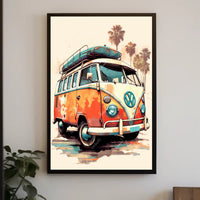 Vintage Road Trip Vibes Poster
