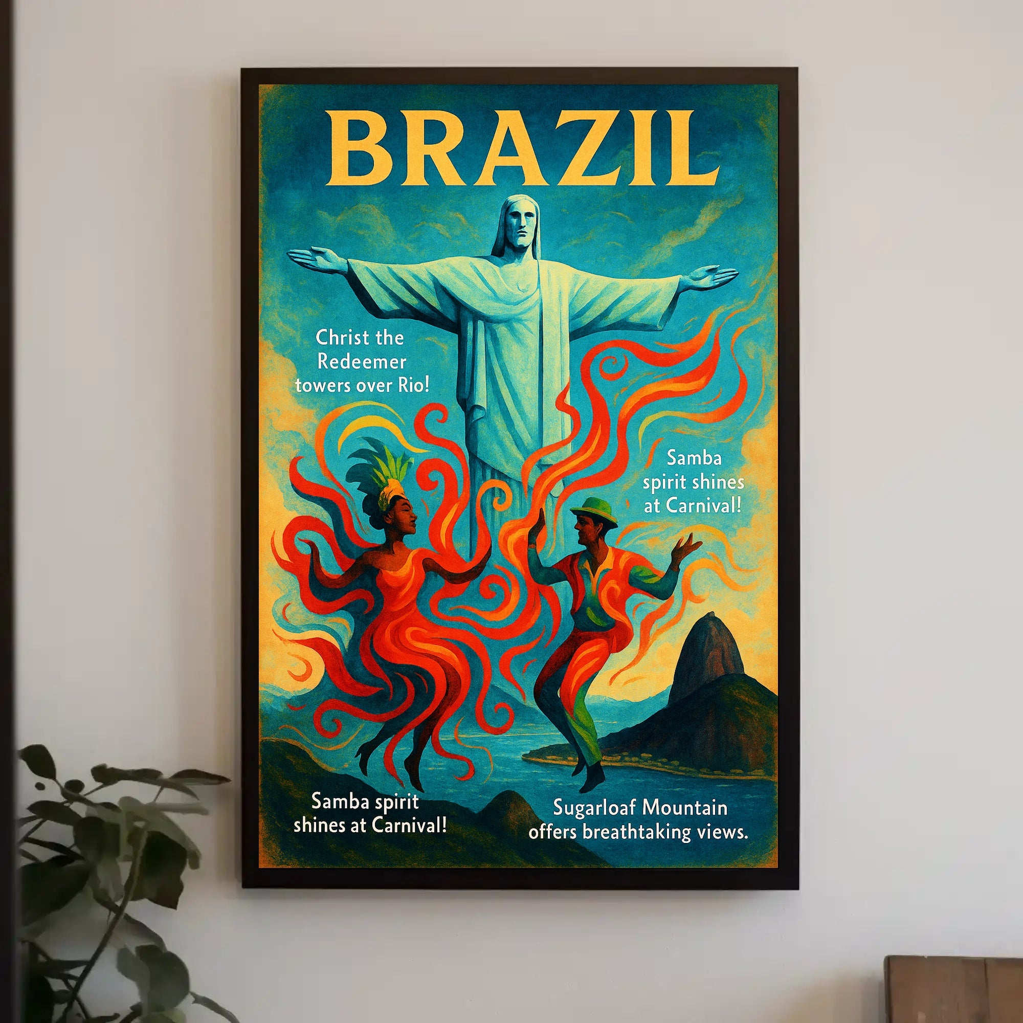 Christ the Redeemer and the Spirit of Carnival Poster PosterGoat