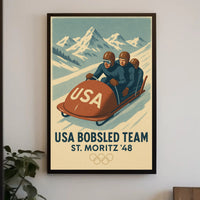 Usa Bobsled Team St. Moritz 48 Poster