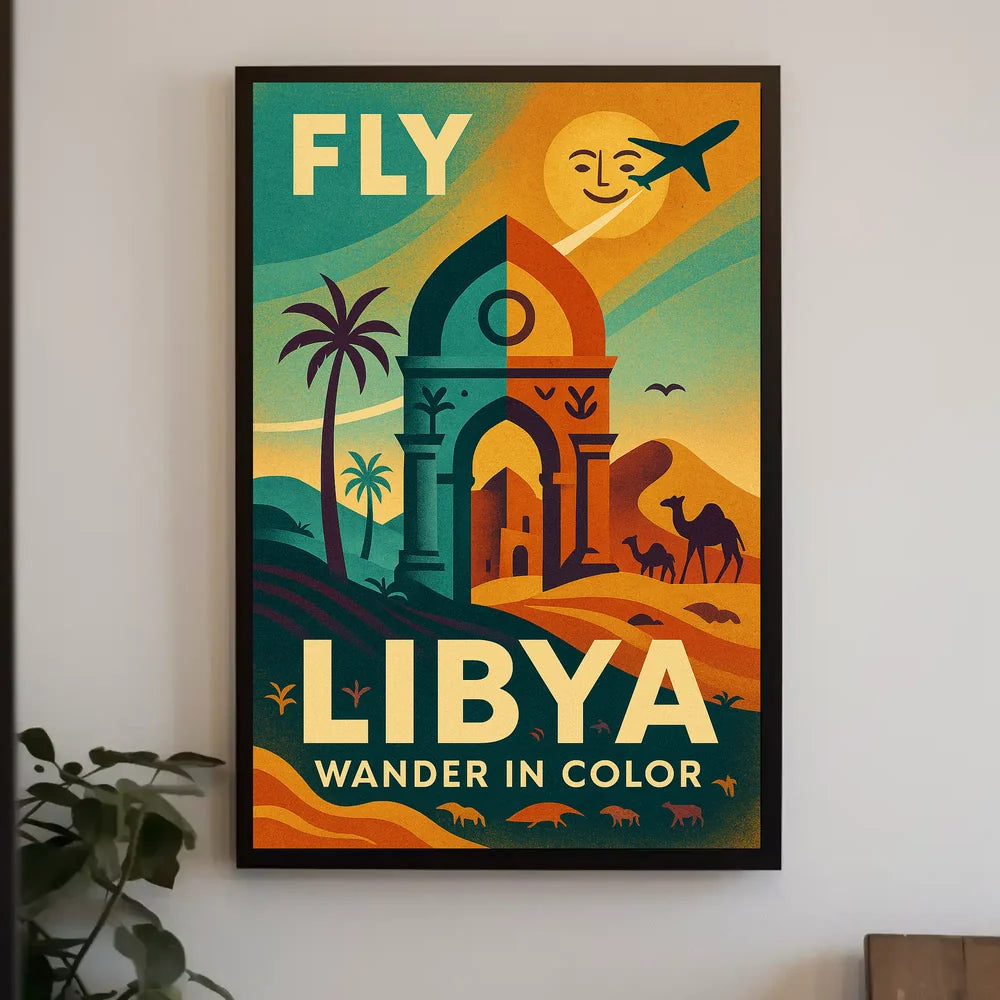 Wander in Color Libya Travel Adventure Poster PosterGoat