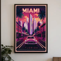 Miami Retro Vibes Poster