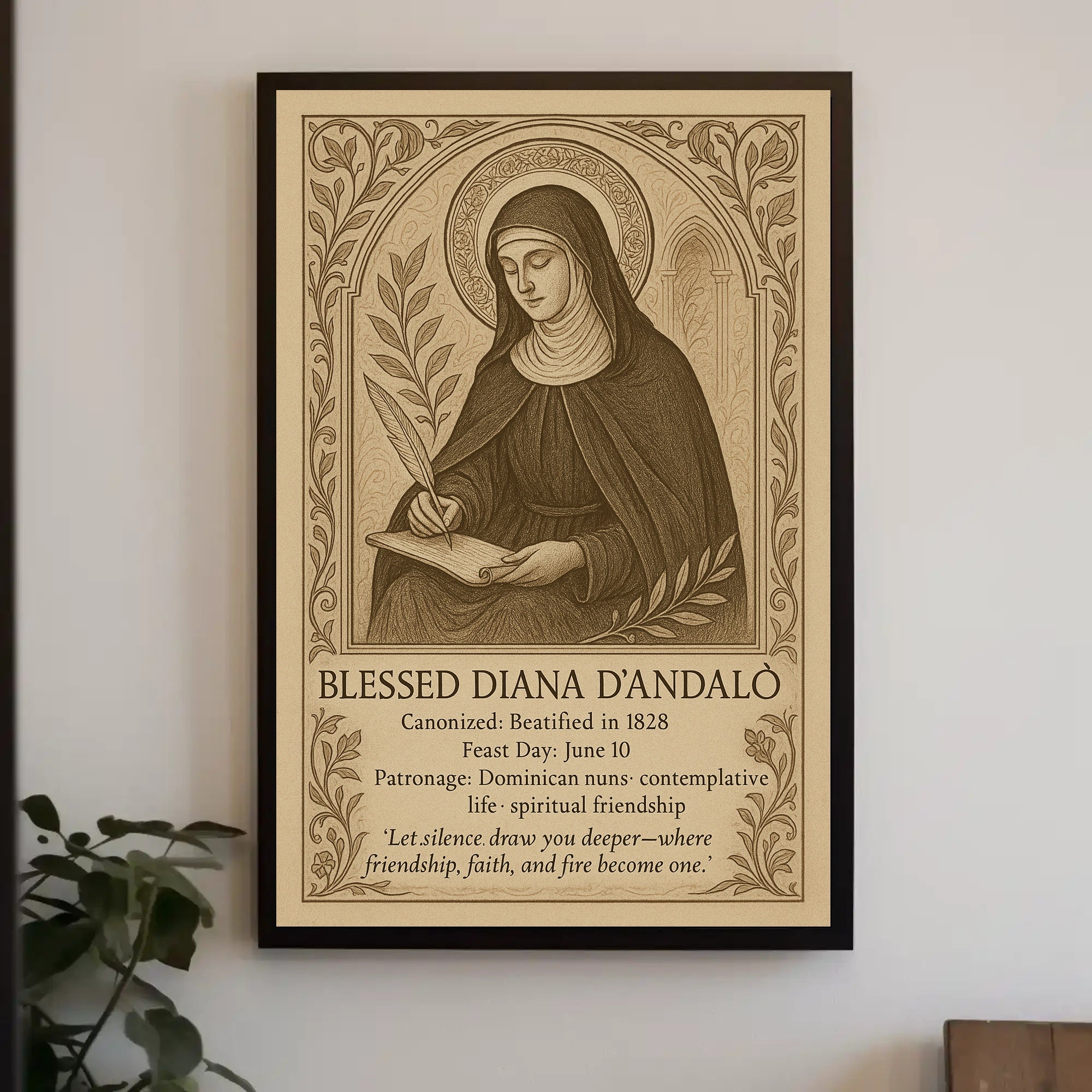 Blessed Diana d'Andalรฒ Religious Heritage Poster