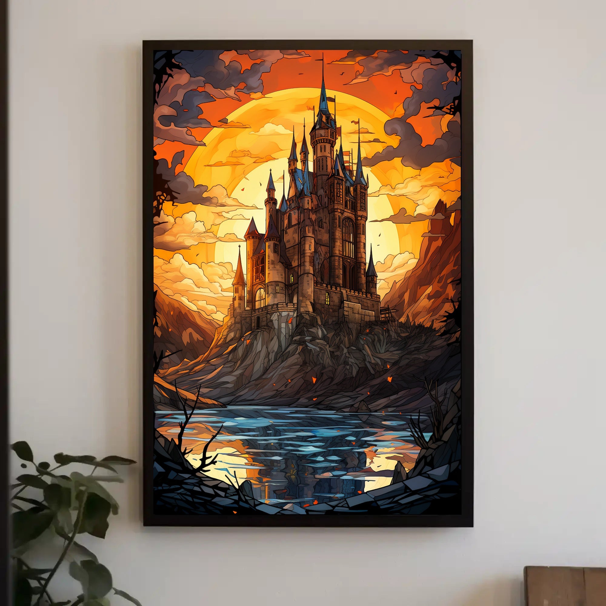 Enchanted Castle At Sunset Poster