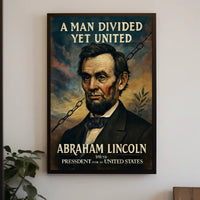 Abraham Lincoln A Man Divided Yet United Poster