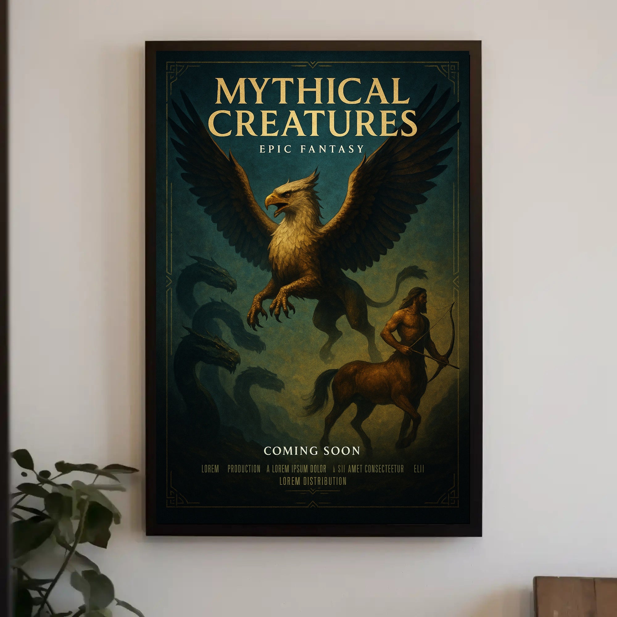 Mythical Creatures Epic Fantasy Poster