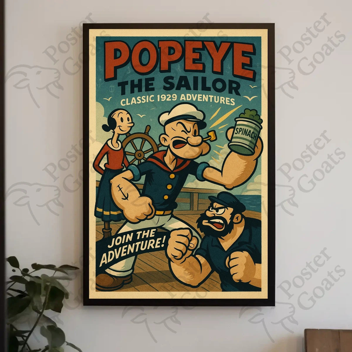 Vintage Sailor Adventure Retro Pop Culture Poster