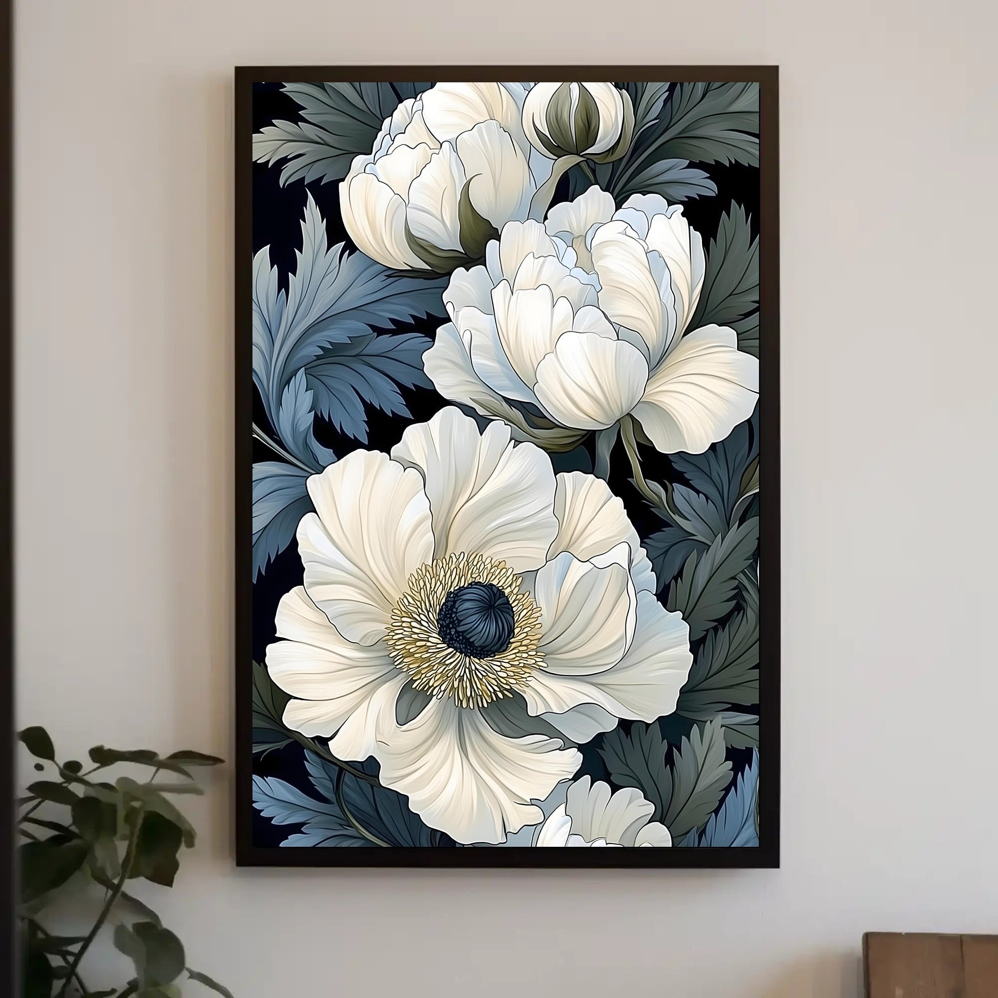 Elegant Floral Design Wall Art Print