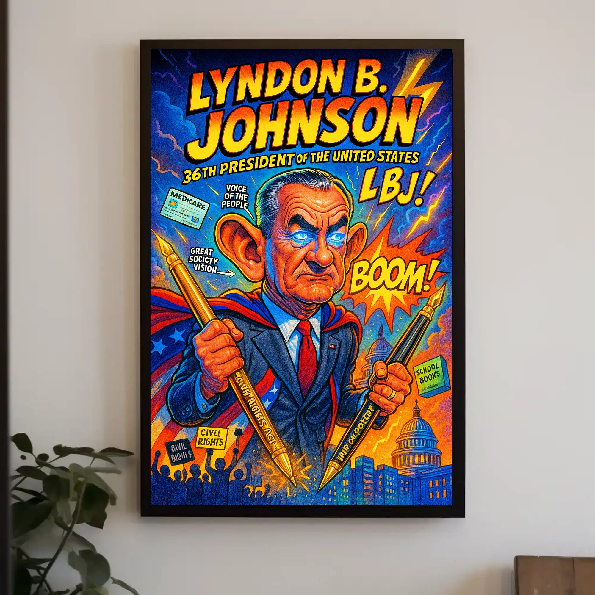 Lyndon B. Johnson 36th President Poster PosterGoat
