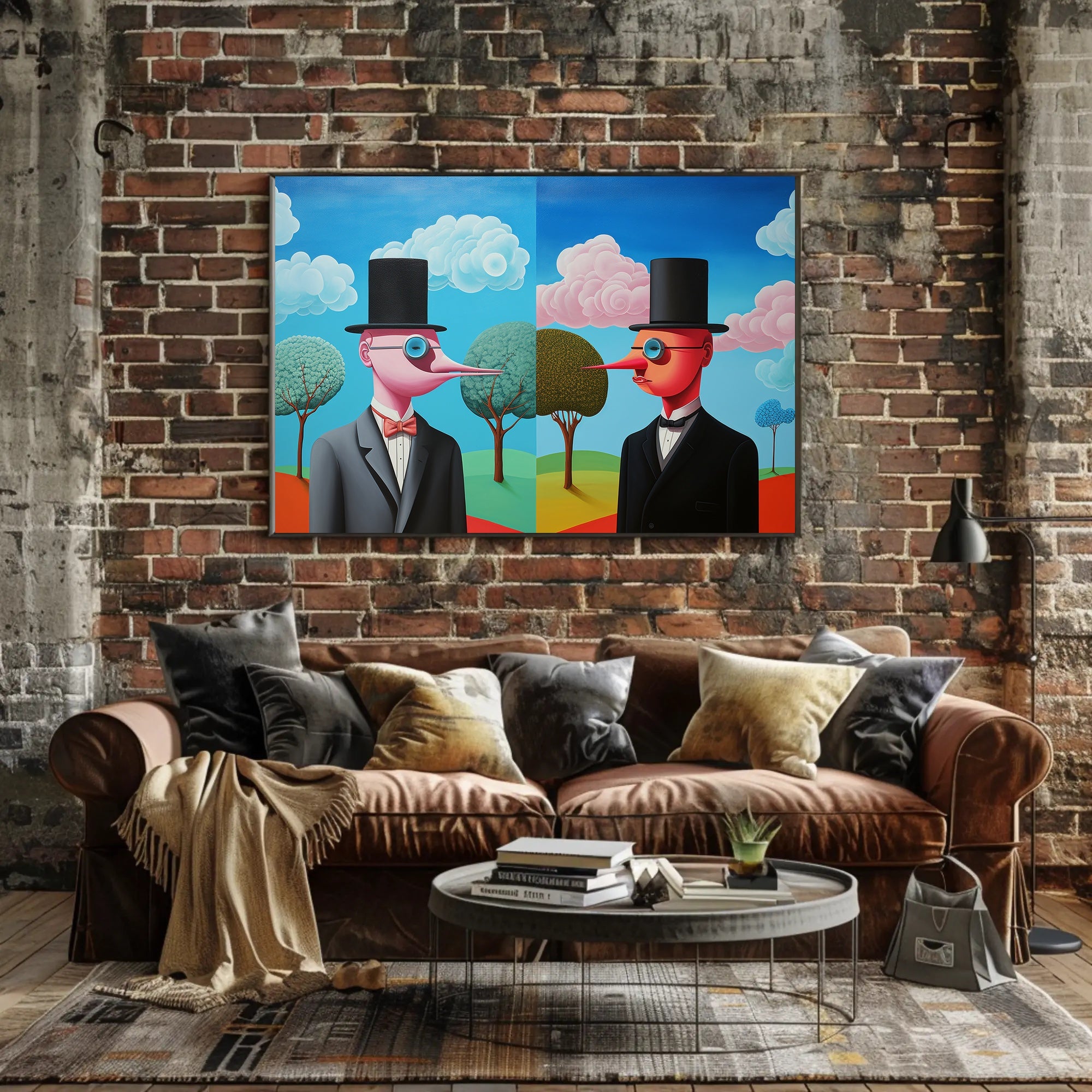 Surrealistic Duo in Dreamscape Abstract or Artistic Poster