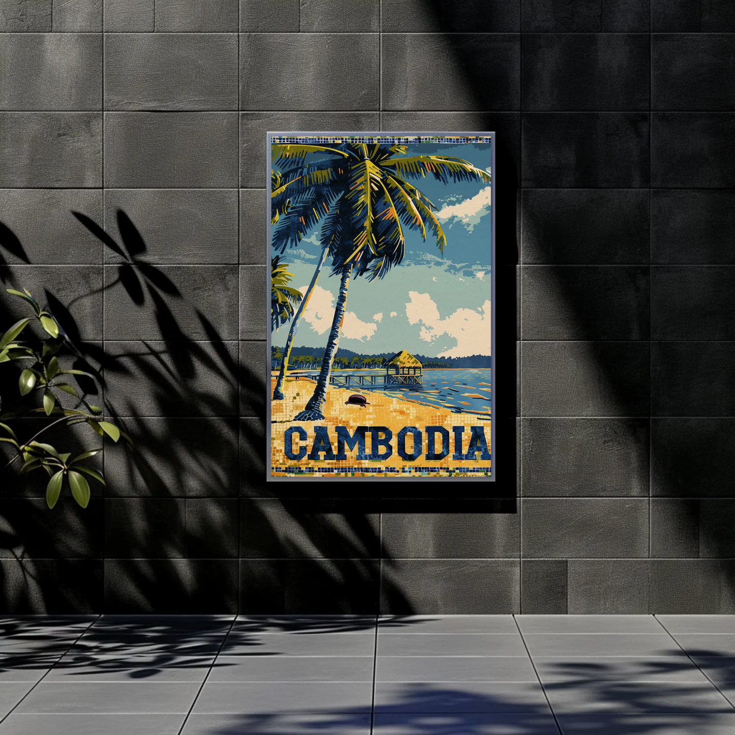 Cambodia Vintage Poster