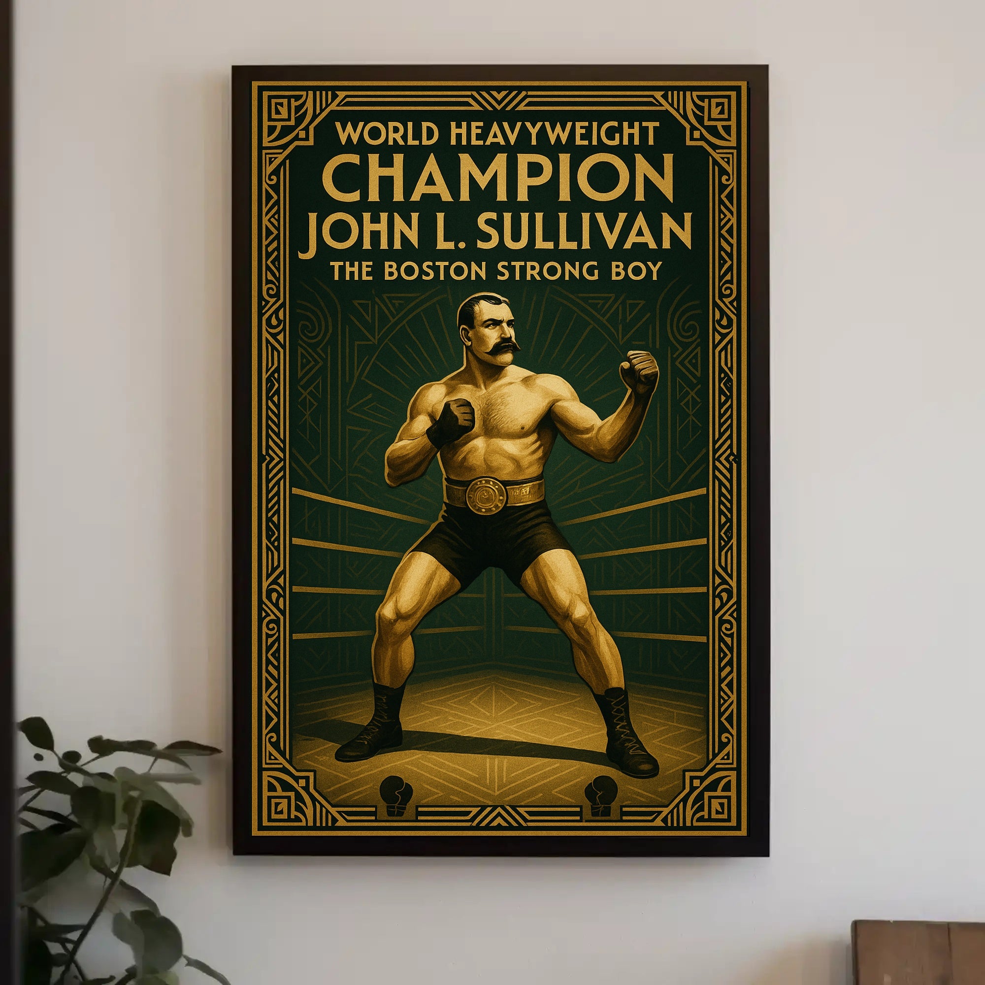 John L. Sullivan The Boston Strong Boy Poster PosterGoat