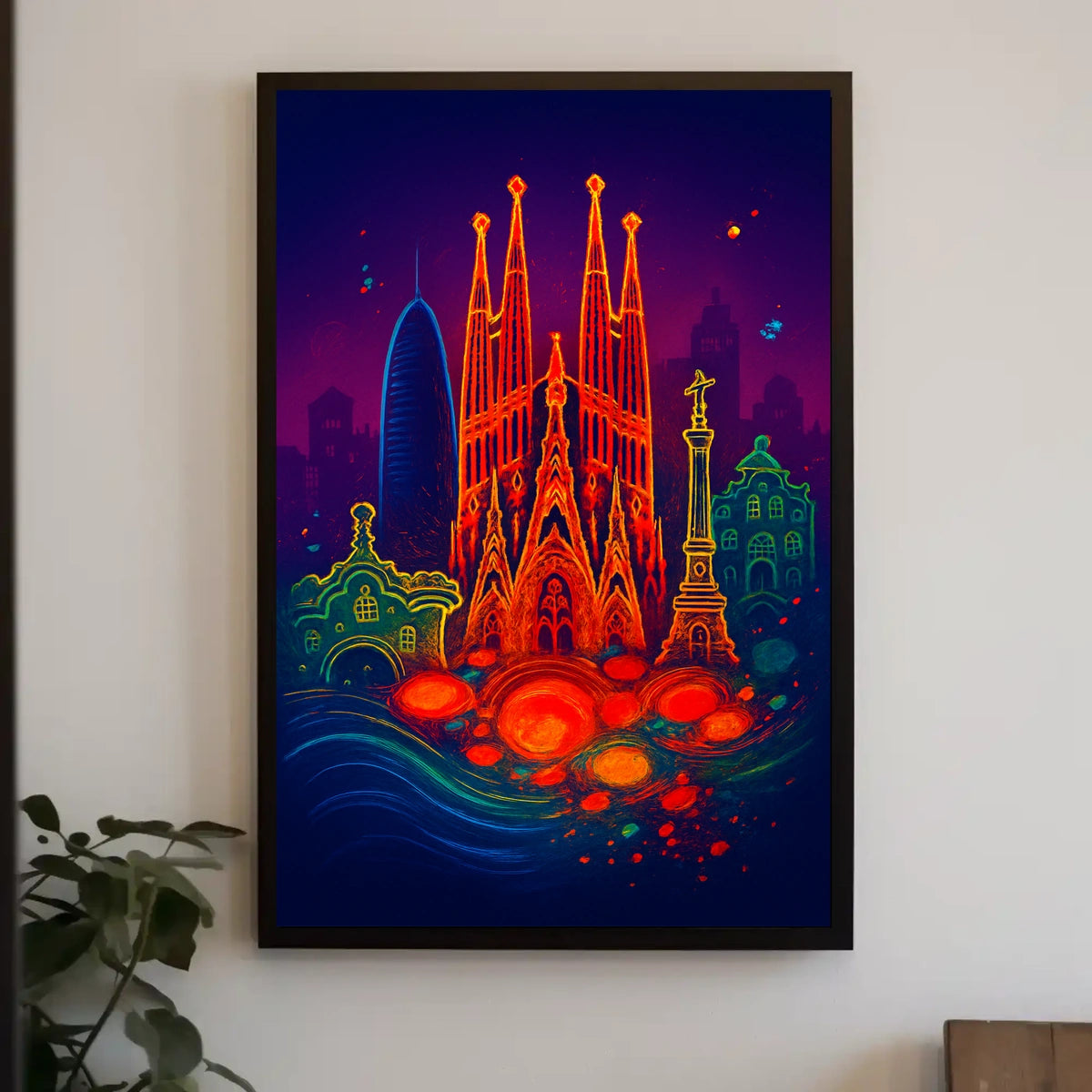 Barcelonas Iconic Landmarks Poster