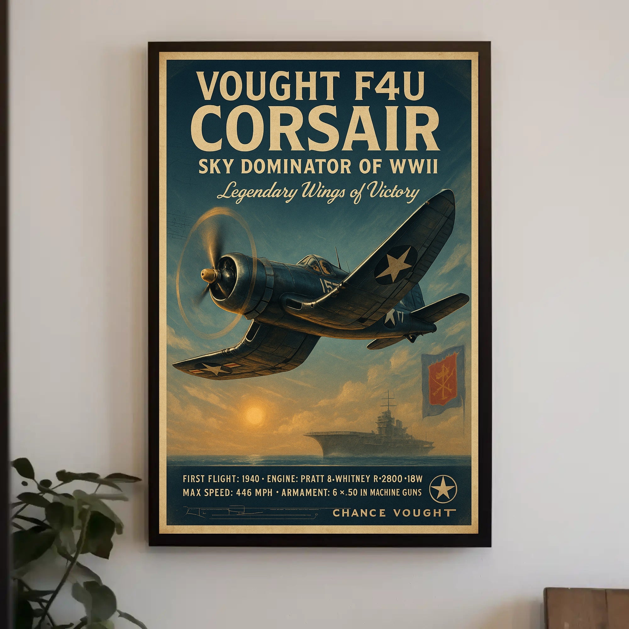 Vought F4U Corsair: Sky Dominator of WWII Poster