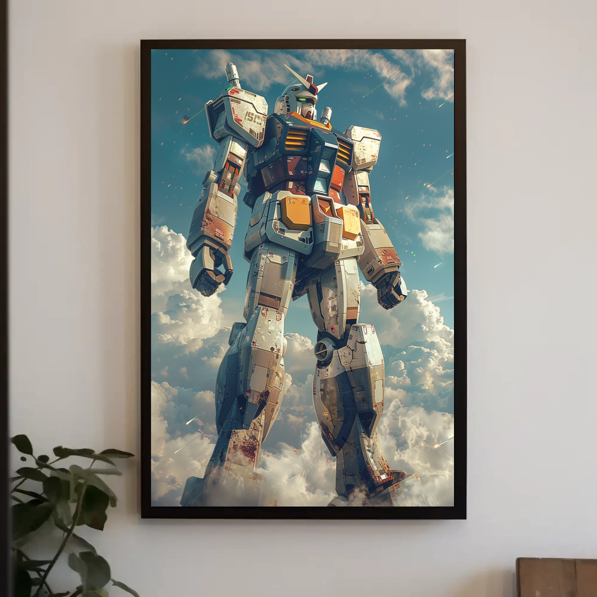 Colossal Mecha in the Sky Wall Art Poster PosterGoat