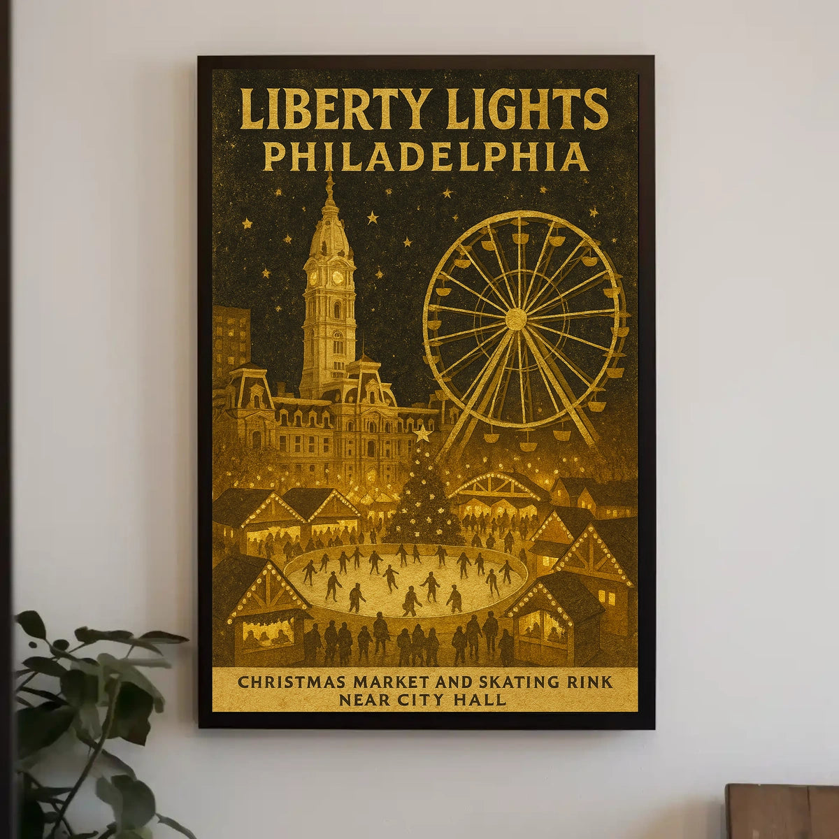 Liberty Lights Philadelphia Christmas Poster