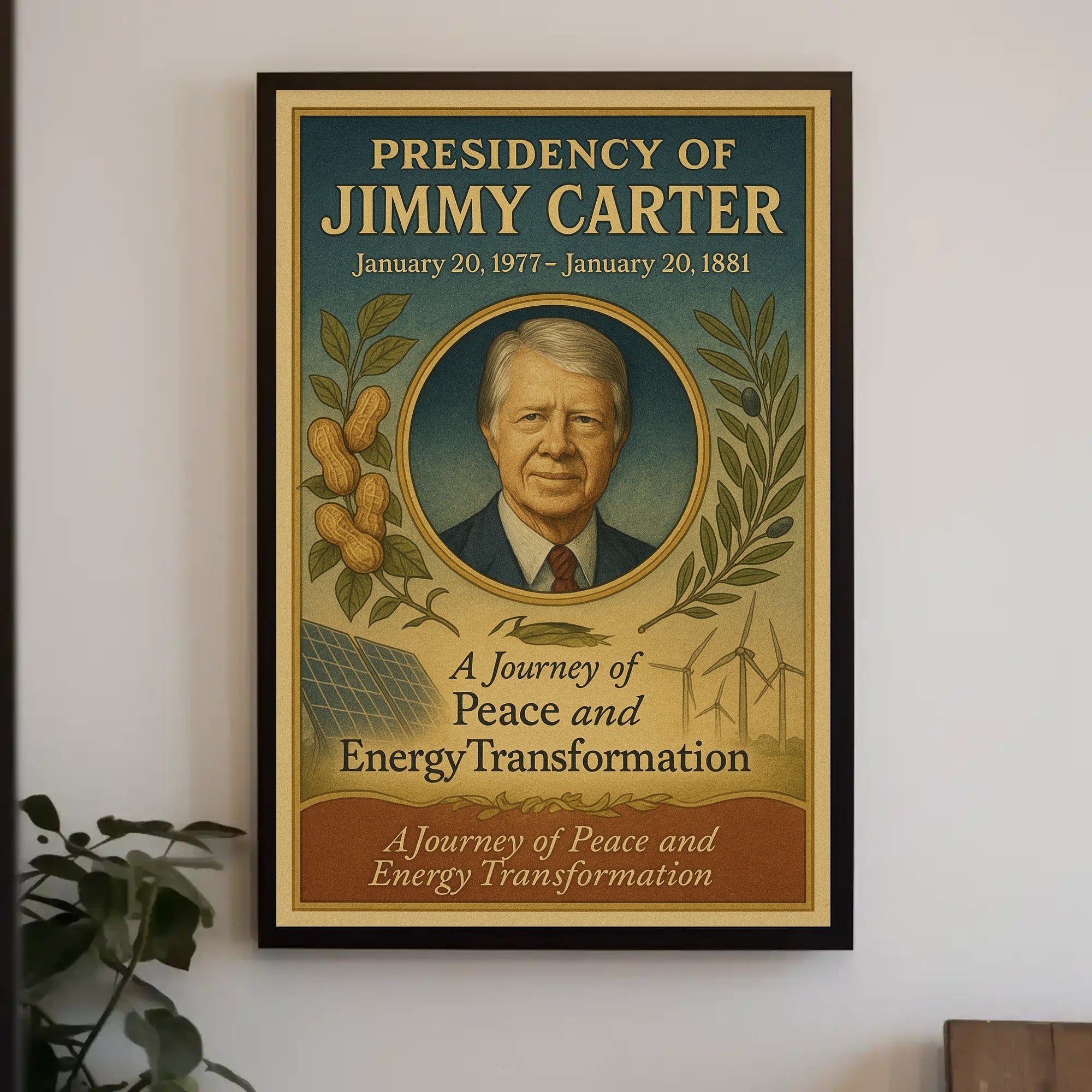 Jimmy Carter Presidency Overview Poster Wall Art Print PosterGoat