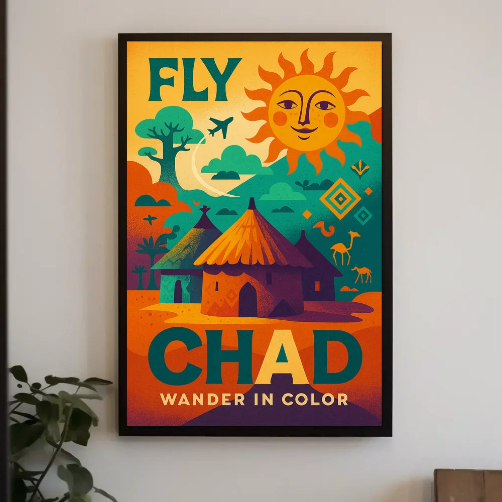 Chad Adventure Retro Travel Poster PosterGoat