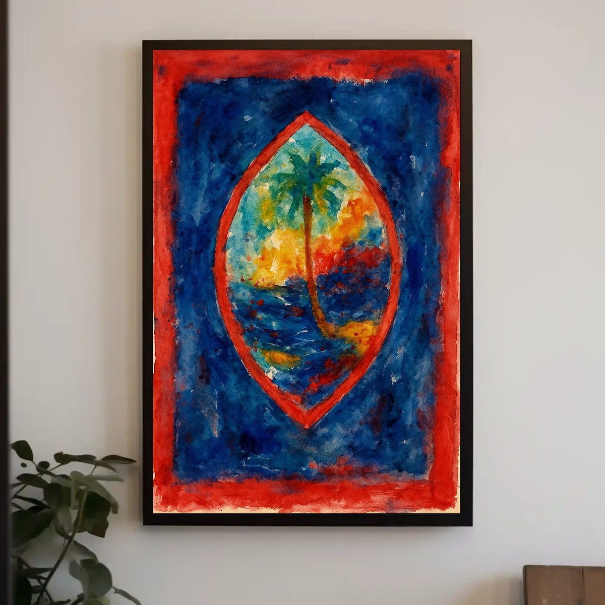 Tropical Oasis In Watercolor Poster