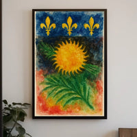 Sun Fleur De Lis Heritage Poster