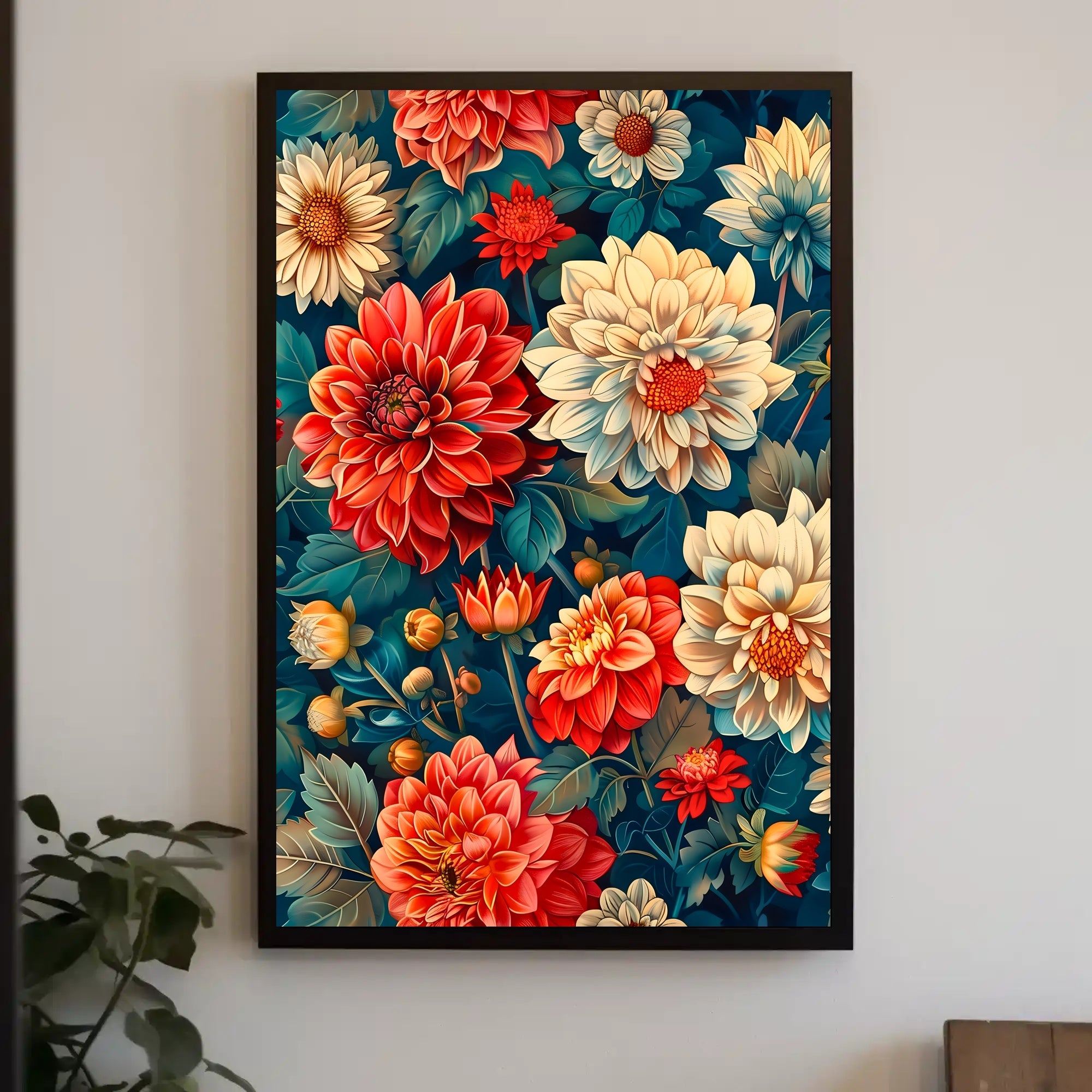 Vibrant Floral Garden Artistic Masterpiece Poster