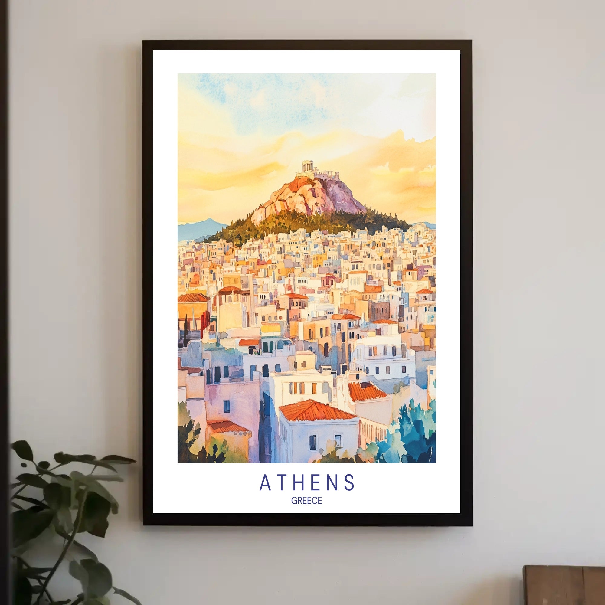 Athens Cityscape Poster PosterGoat