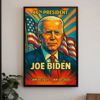 Joe Biden 46th President of the United States Colorful Comic Book Style Poster
