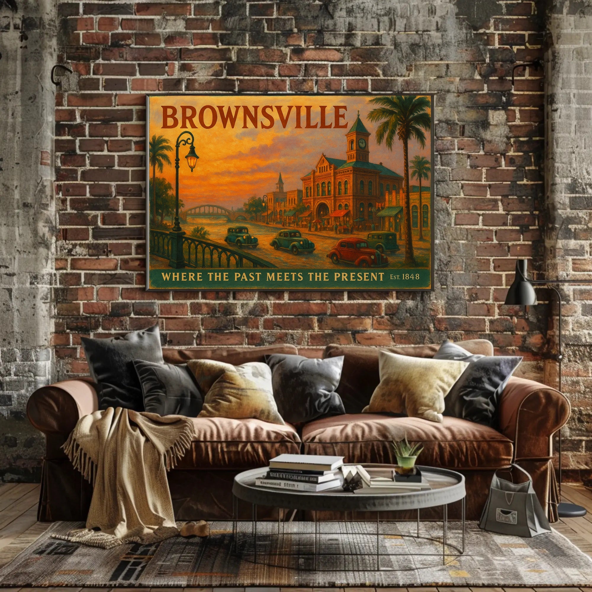 Brownsville Travel Poster Art Print