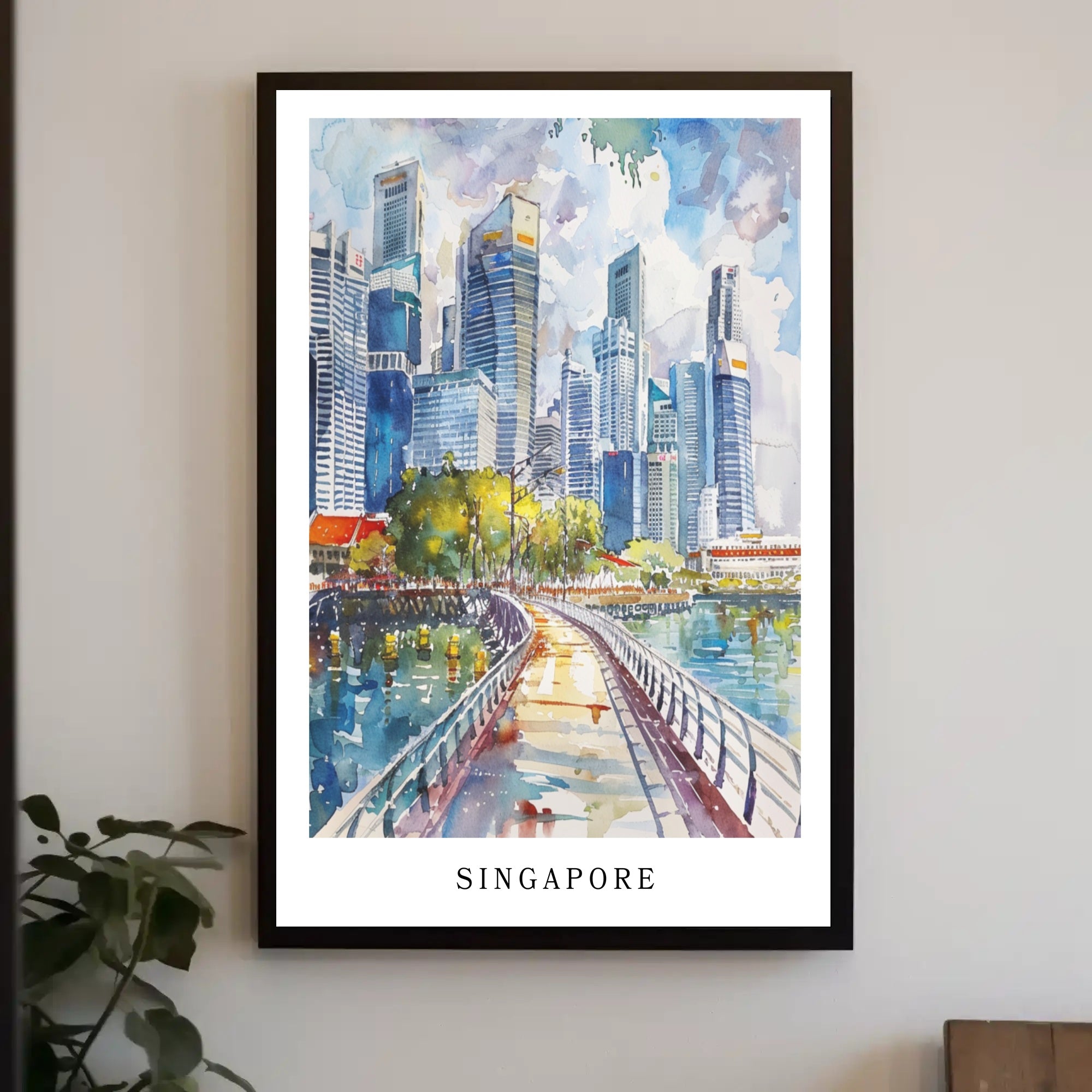 Singapore Skyline Poster PosterGoat