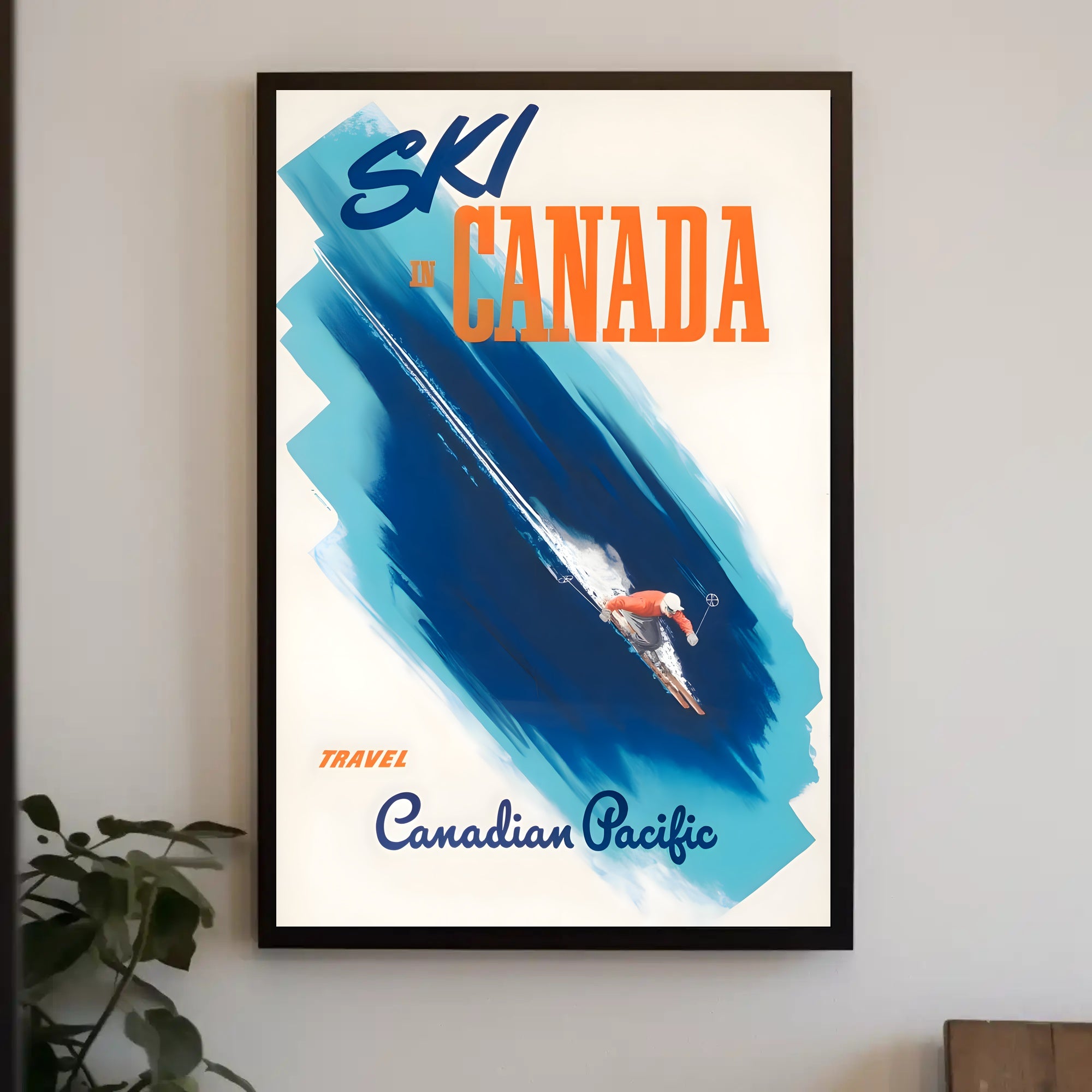 Vintage Canadian Ski Adventure Travel Poster PosterGoat