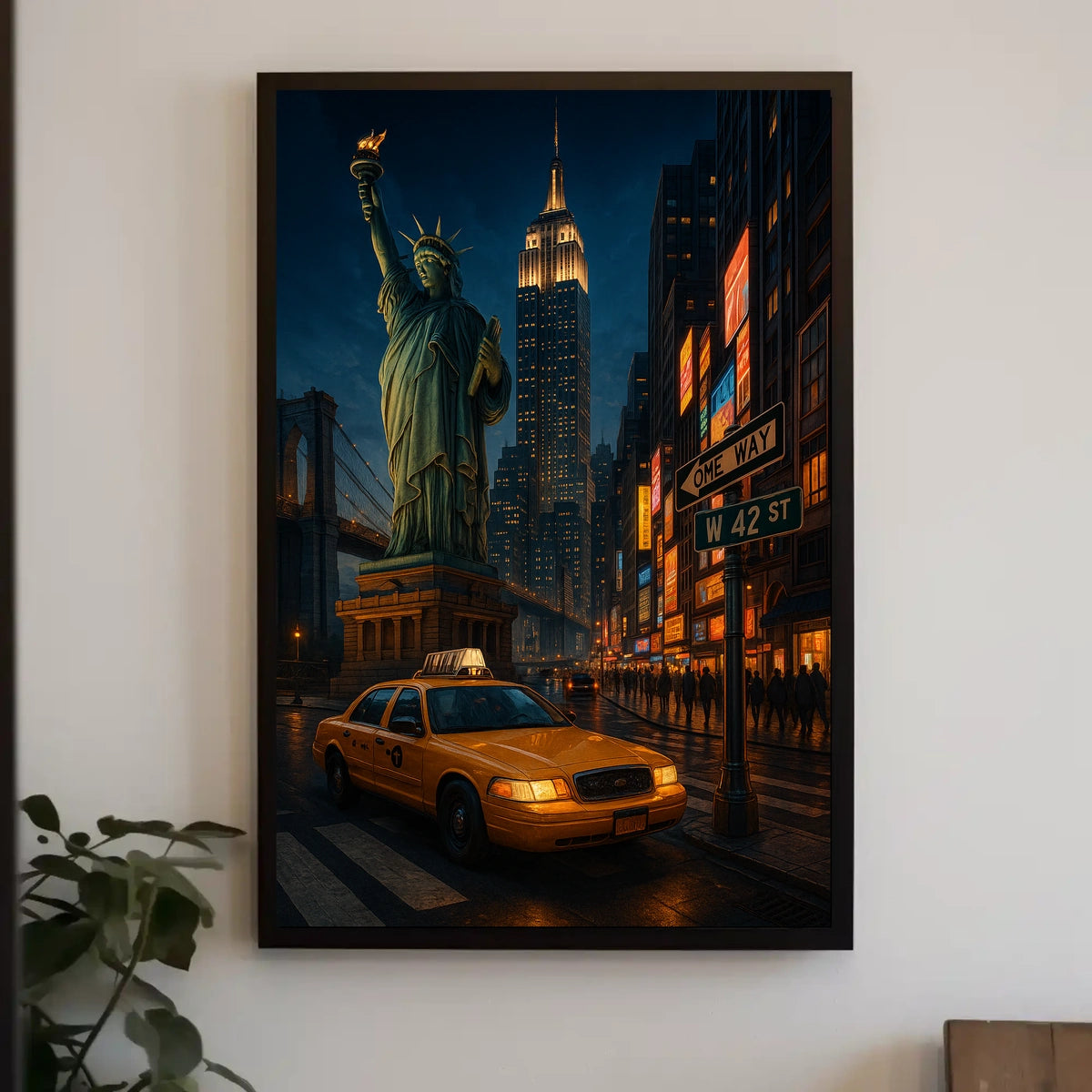 New York Nights Poster For NYC Lovers Timeless Cityscape